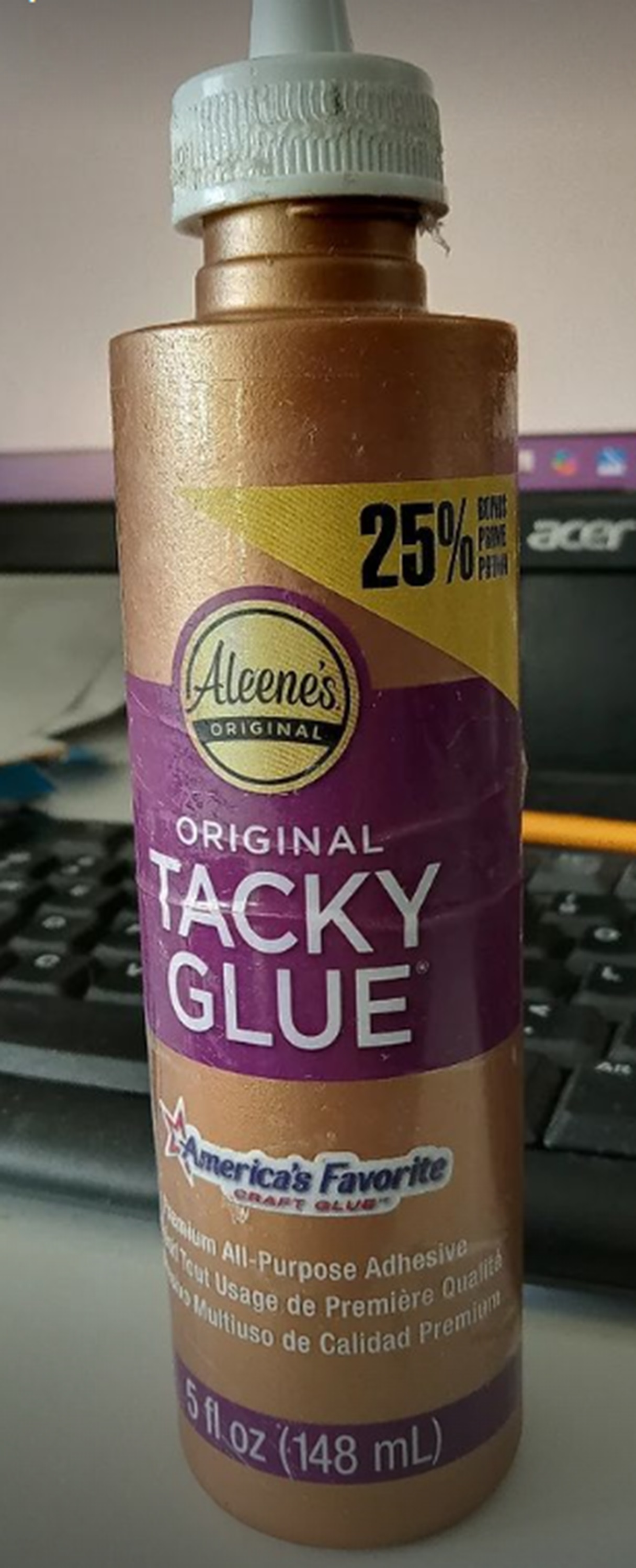 Bottle of glue I found for the door hangers