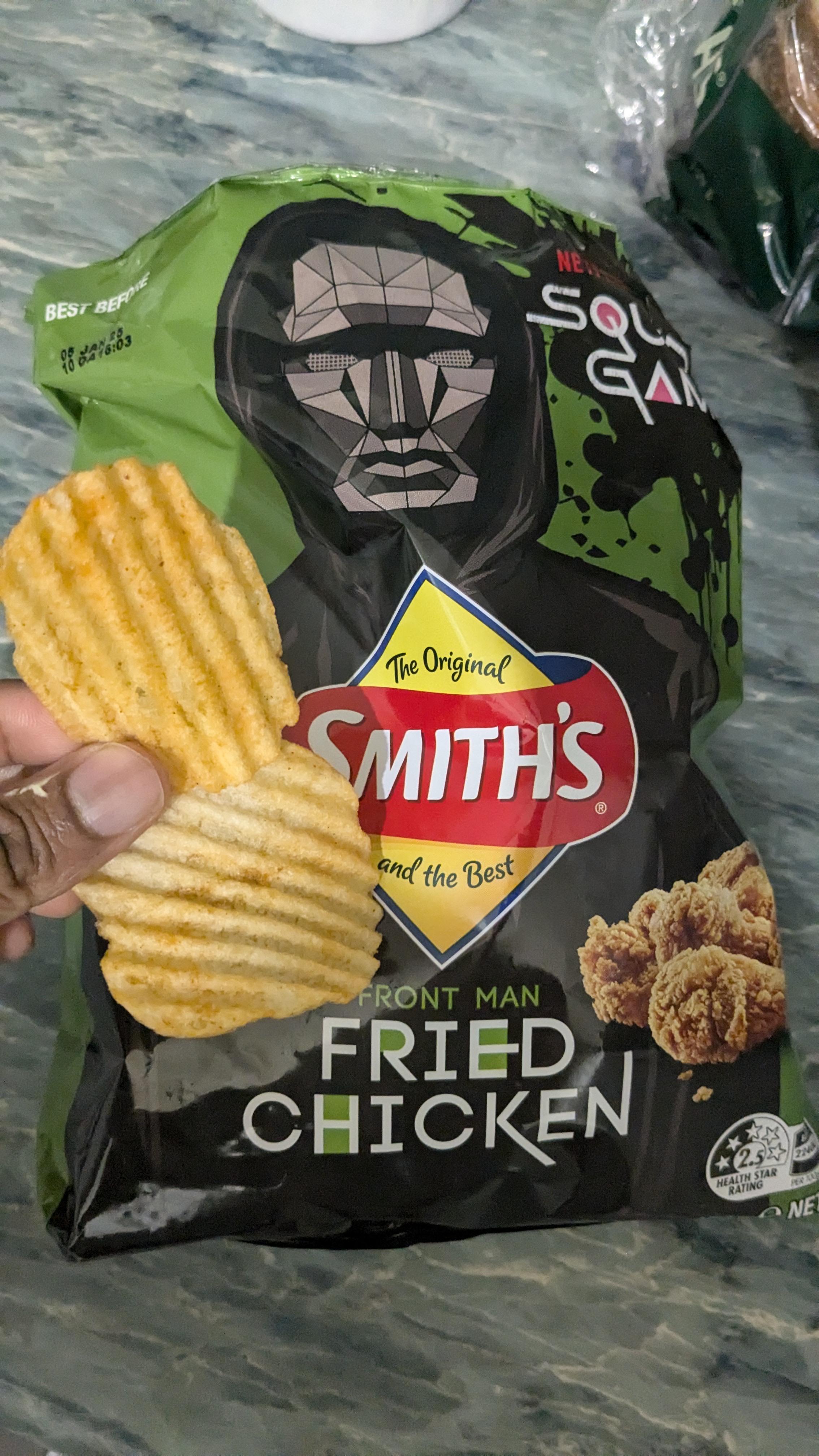 Chicken flavoured chips
