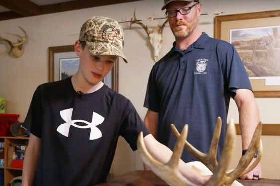 Owen and his dad Ryan Beierman in Minnesota