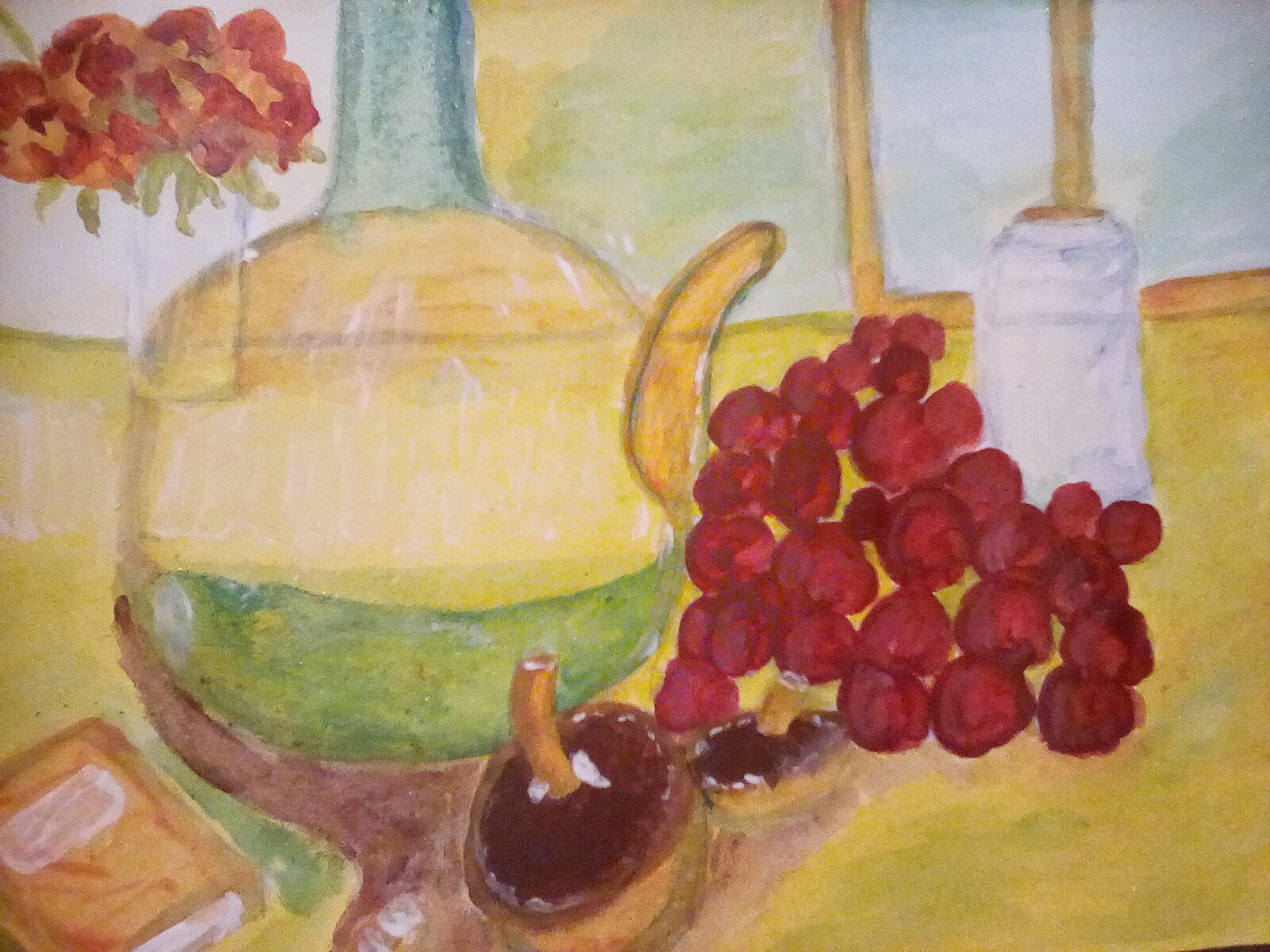 Still life in acrylics.