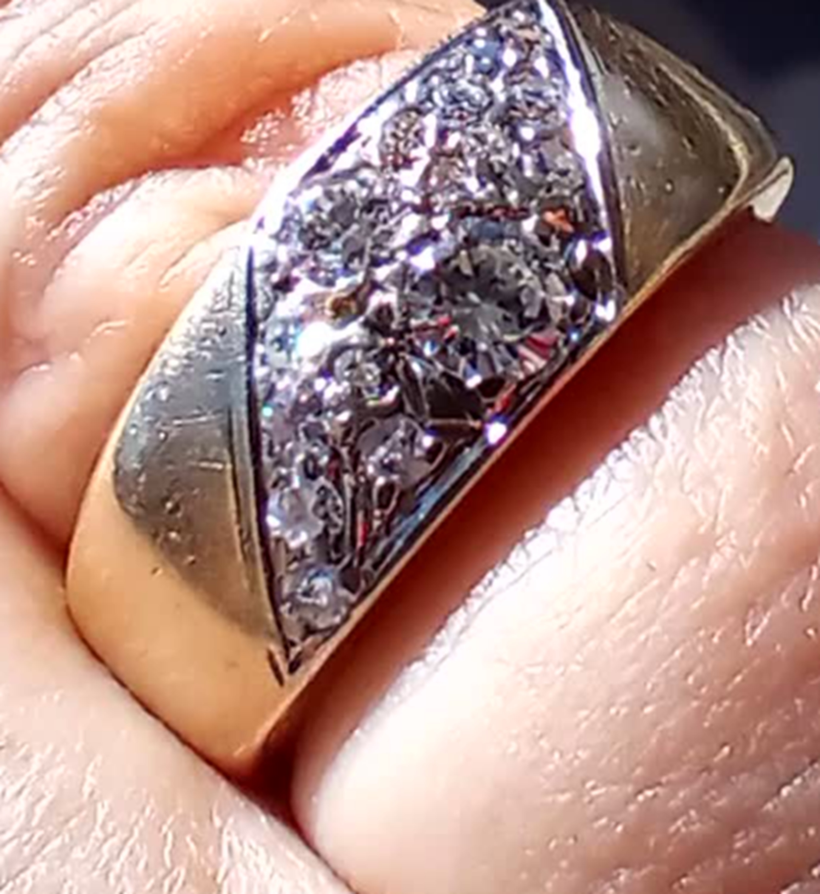 Man's gold and diamond ring from Mom's Jewelry box Man's gold and diamond ring from Mom's Jewelry box