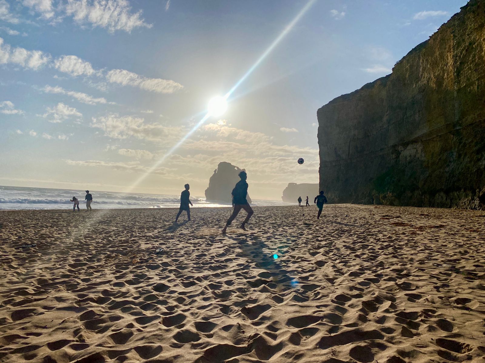 Soccer at the beach