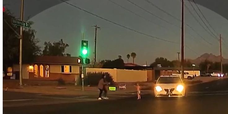 Mesa woman rescues a young boy who walked into a street in Arizona.