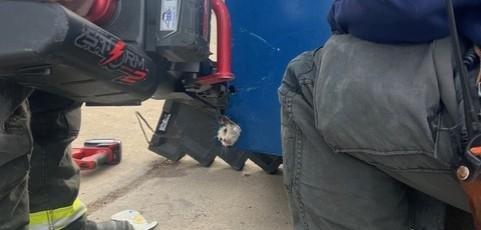 A kitten gets rescued by firefighters and veterinarians in Colorado