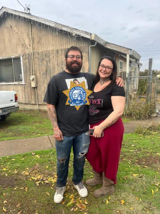 Cyle Johnson and his wife Ashley Martin in Marysville California