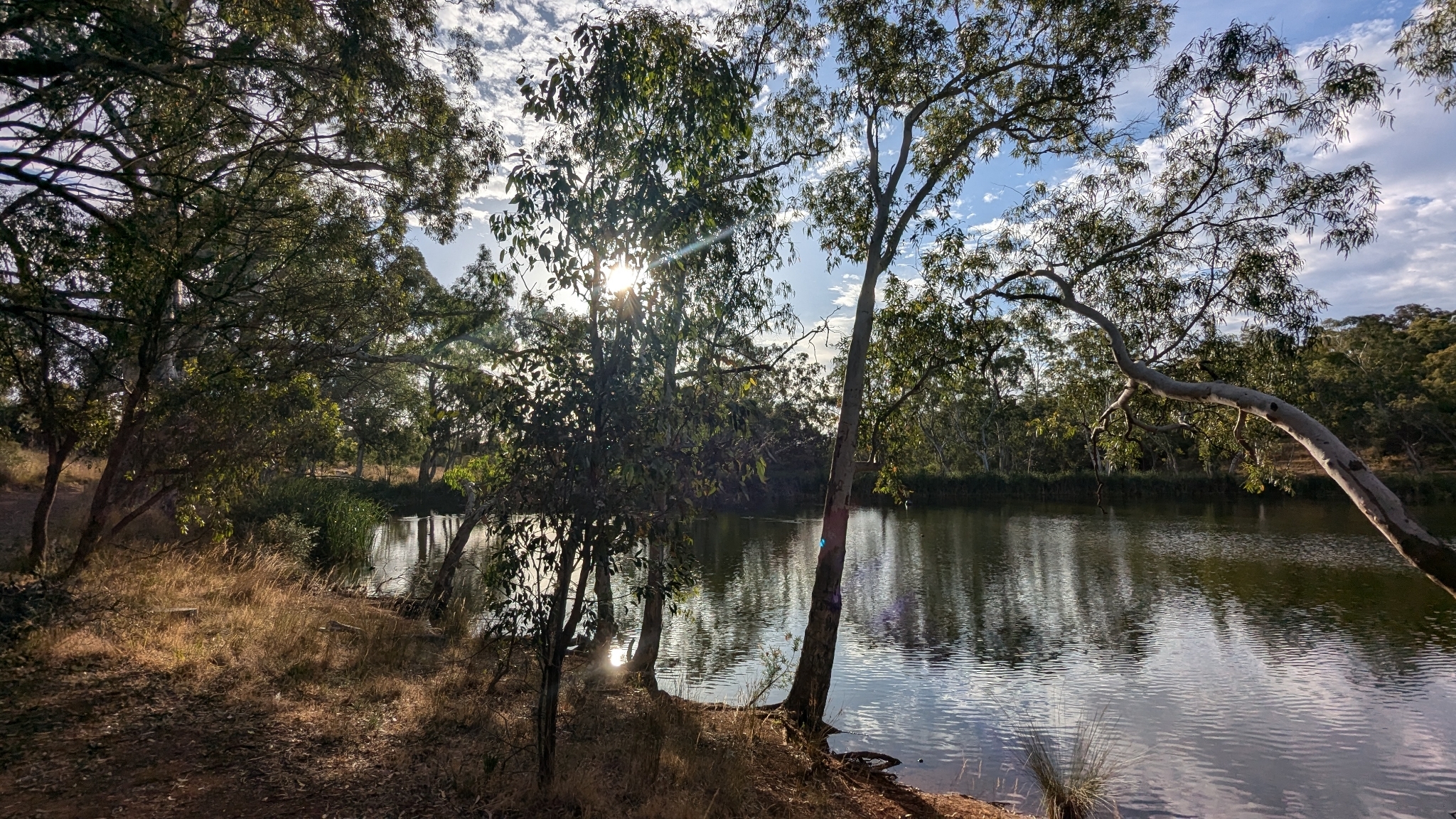 Sunset by the lake