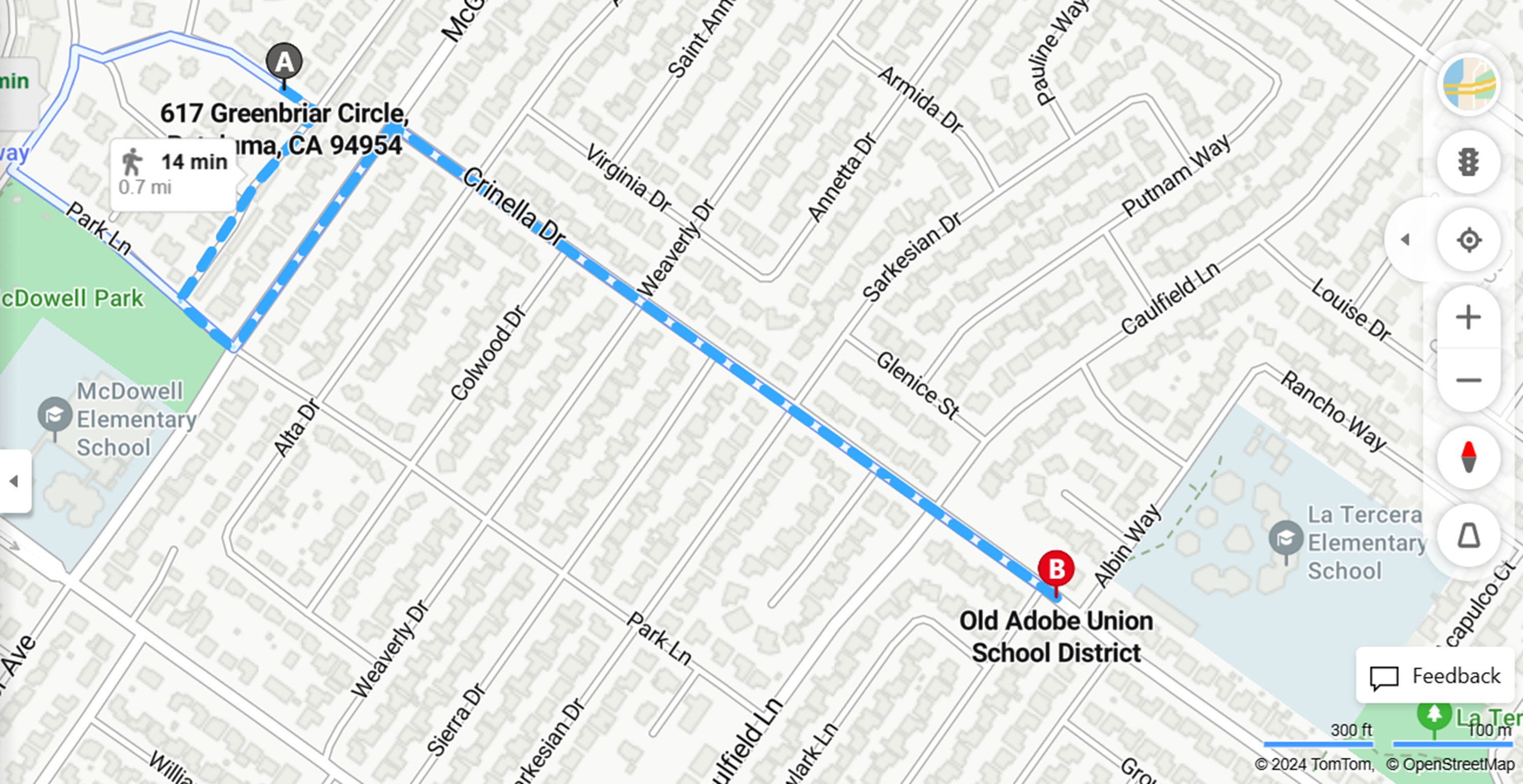 Google map of the directions to where I need to go for the test. Google map of the directions to where I need to go for the test.