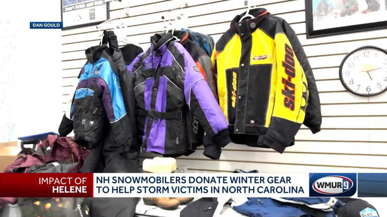 Winter clothes being sent to North Carolina from citizens in Tilton New Hampshire.