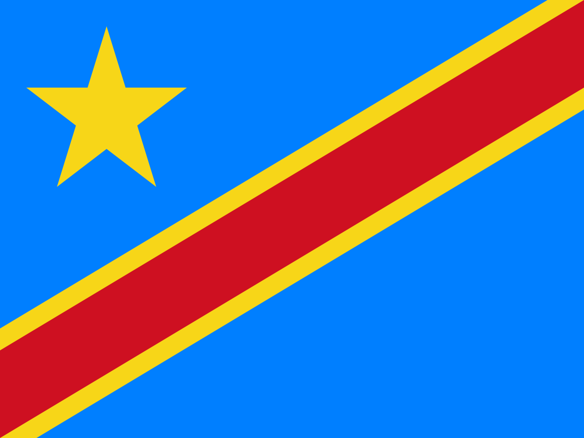 Flag of the Democratic Republic of Congo. Source: Wikimedia