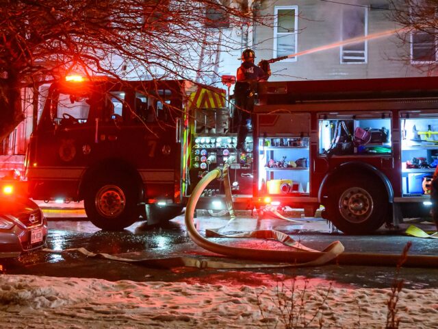 Firetrucks outside of a home in Baldwinsville New York 