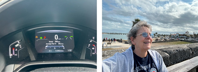 The car’s performance and a selfie in St. Augustine.  Photos taken by and the property of FourWalls.