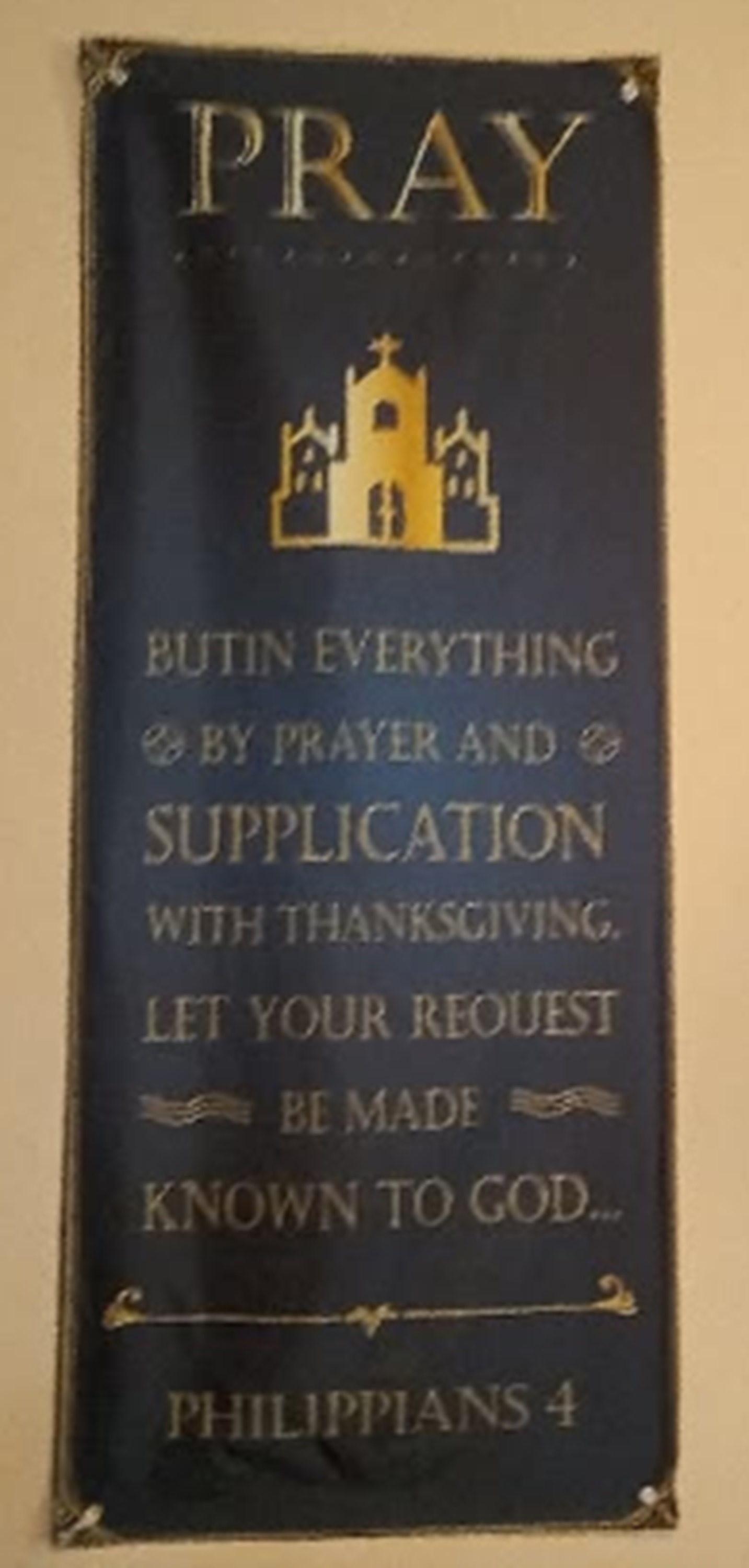 Banner in church