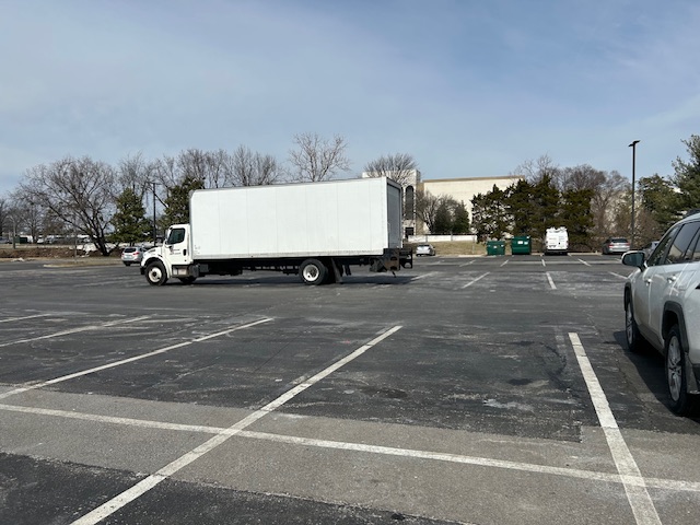 Truck parking in a local mall.  Photo taken by and the property of FourWalls.