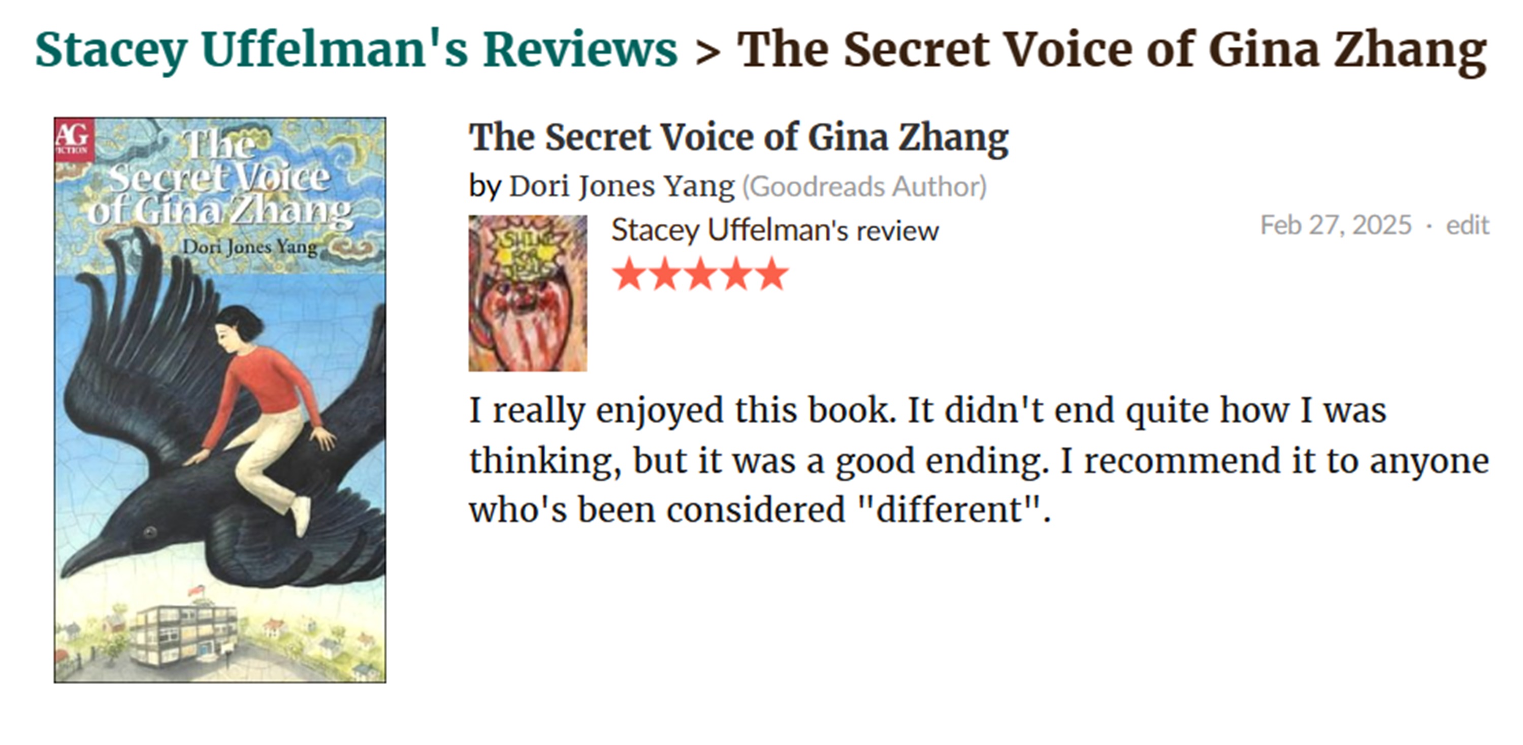 Screencap of my Good reads page Screencap of my Good reads page