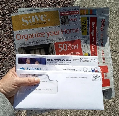 Photo I took of my exciting mail