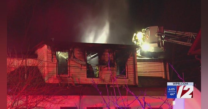Housefire in Providence Rhode Island on Monday evening. Housefire in Providence Rhode Island on Monday evening.
