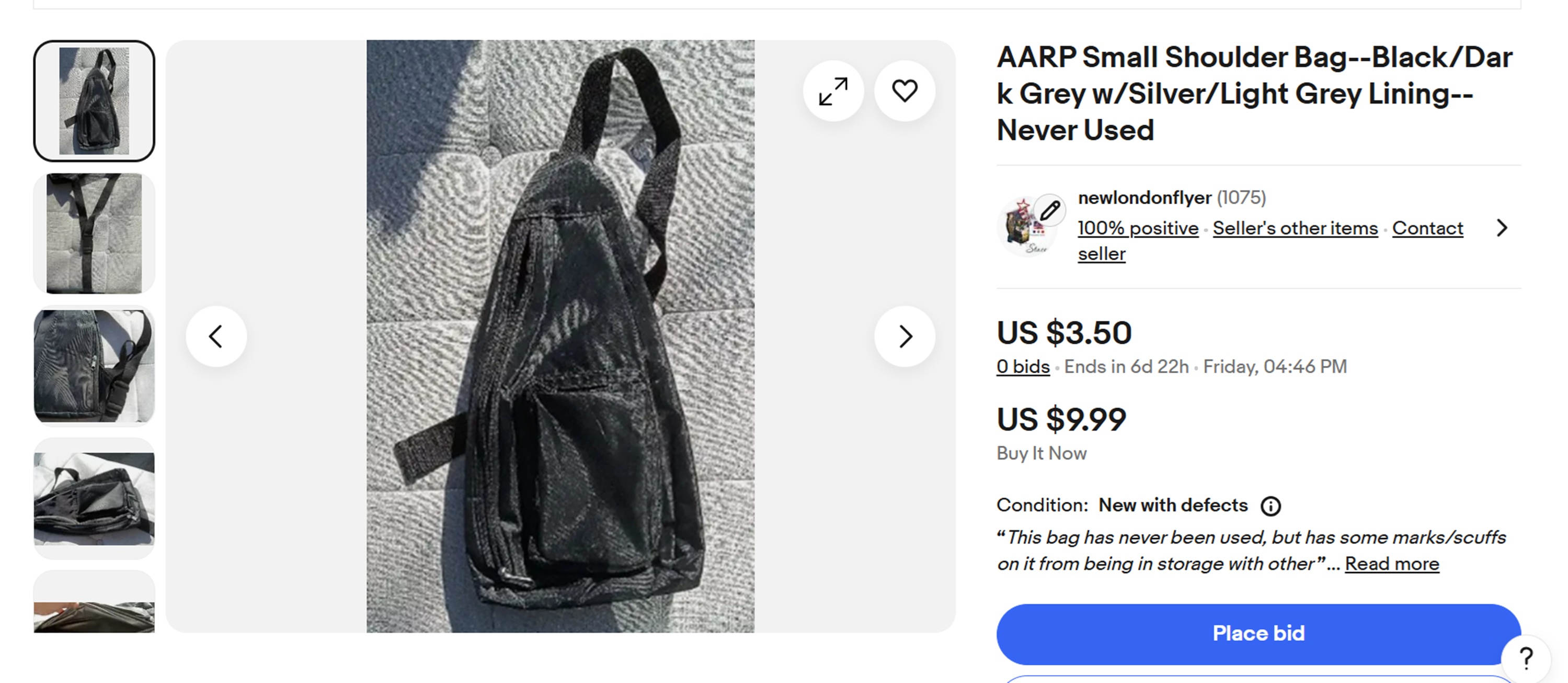 Screencap of my eBay auction