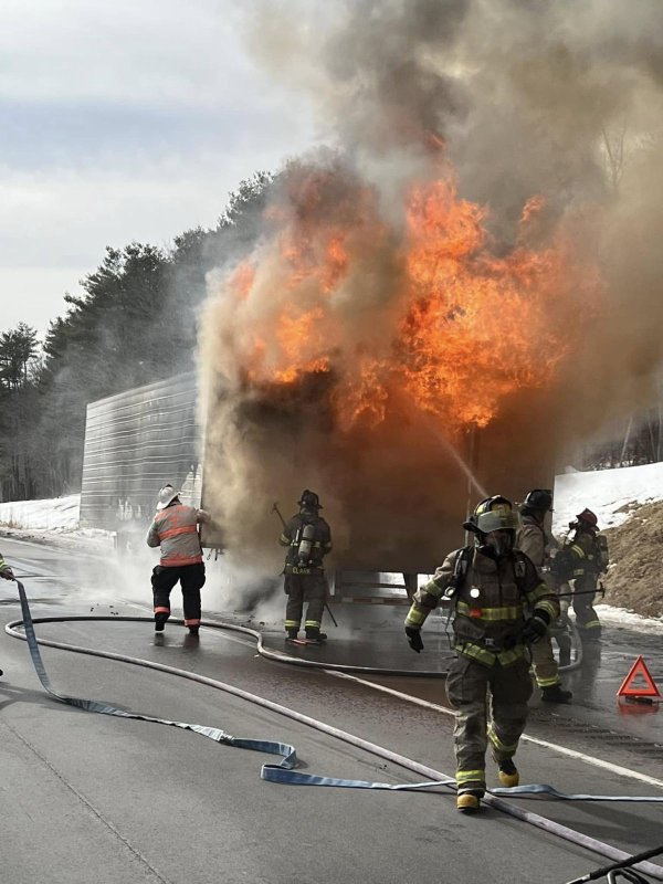 Truck accident on Interstate 95 in Maine last month that destroyed curly fries.