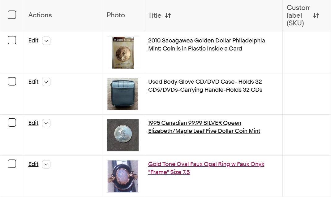 Screencap of things that I have scheduled for eBay Screencap of things that I have scheduled for eBay