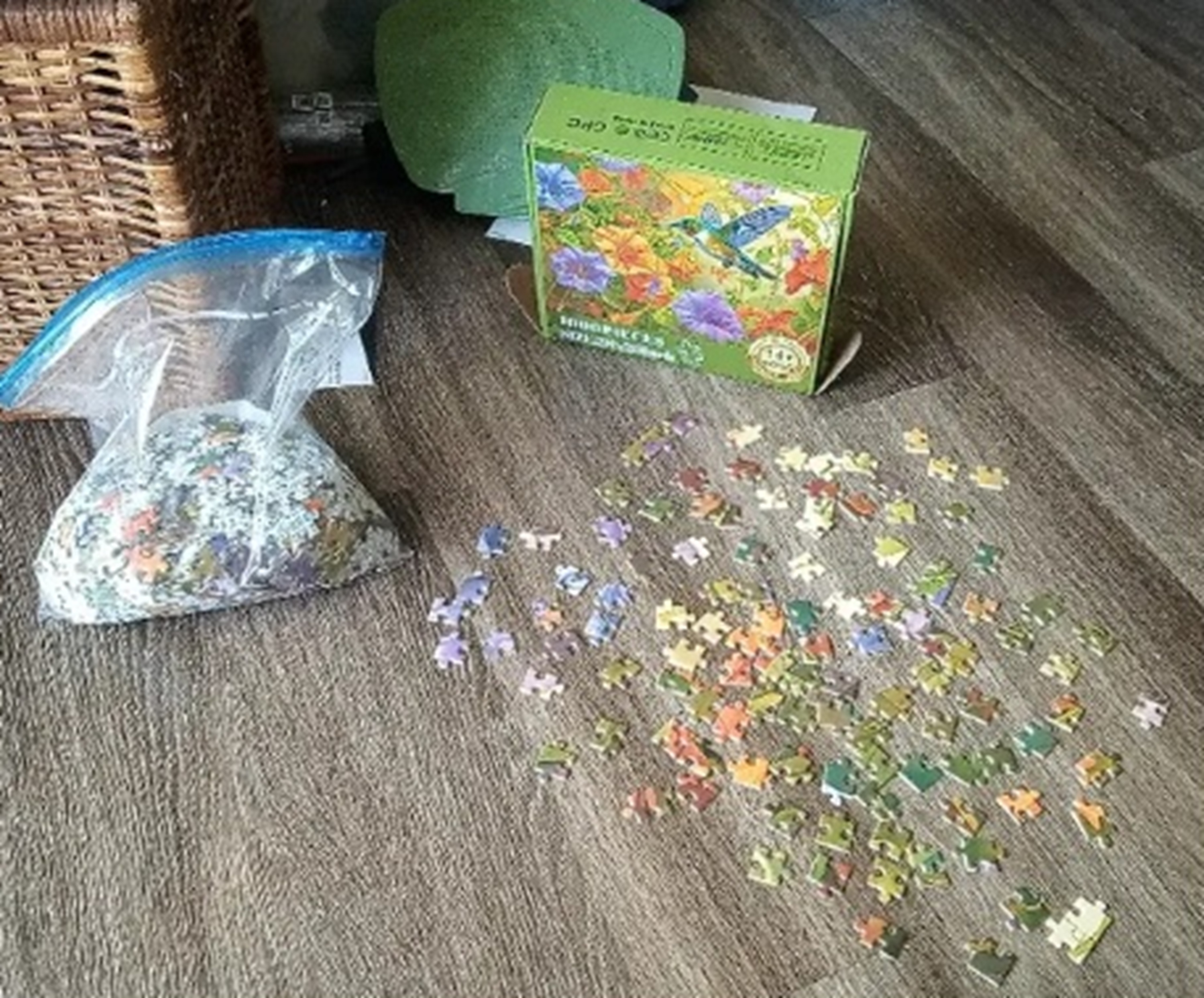 Photo I took of the puzzle pieces