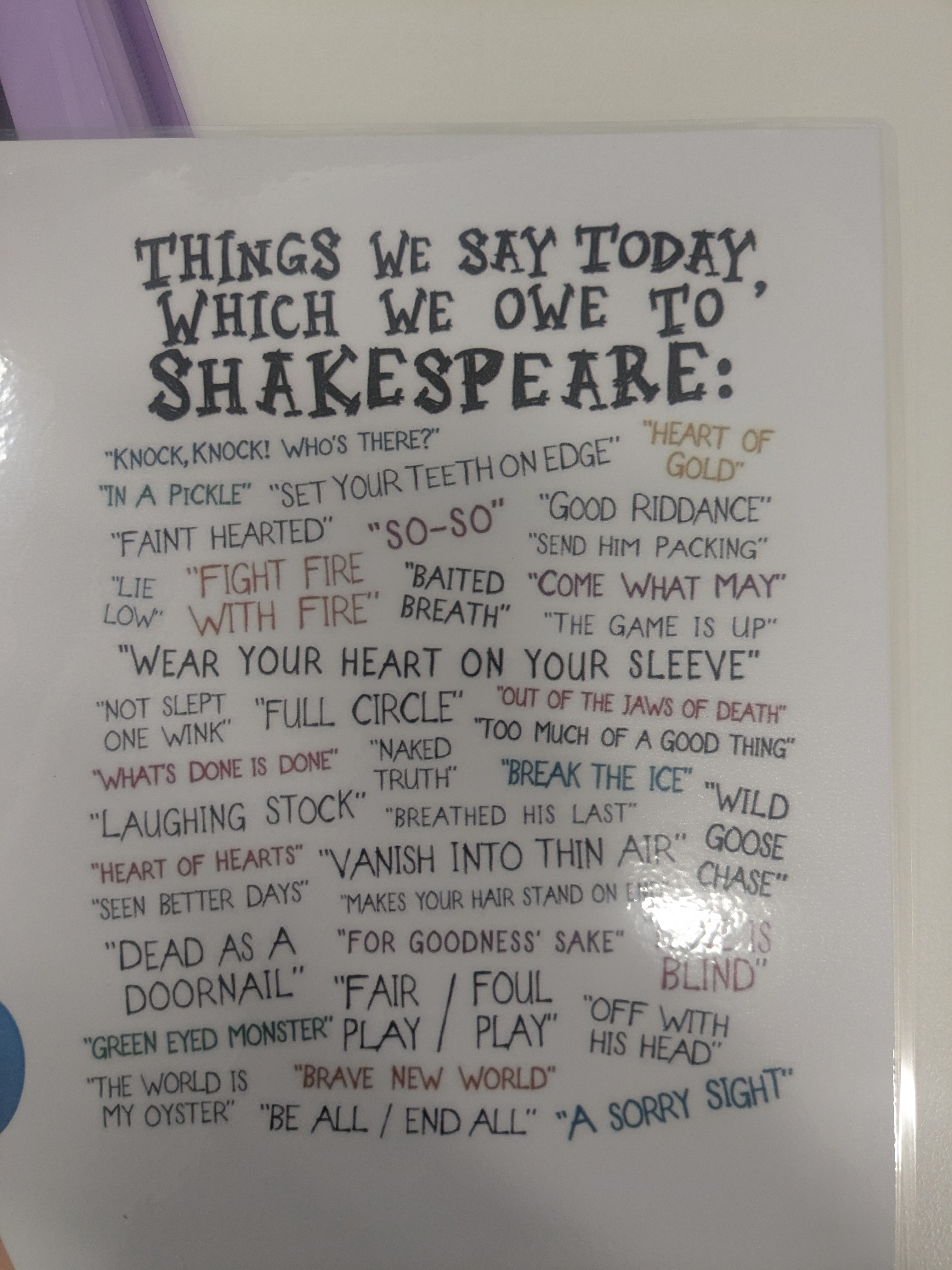Shakespeare says...