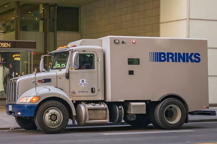 Brinks armored truck in Chicago Illinois. 