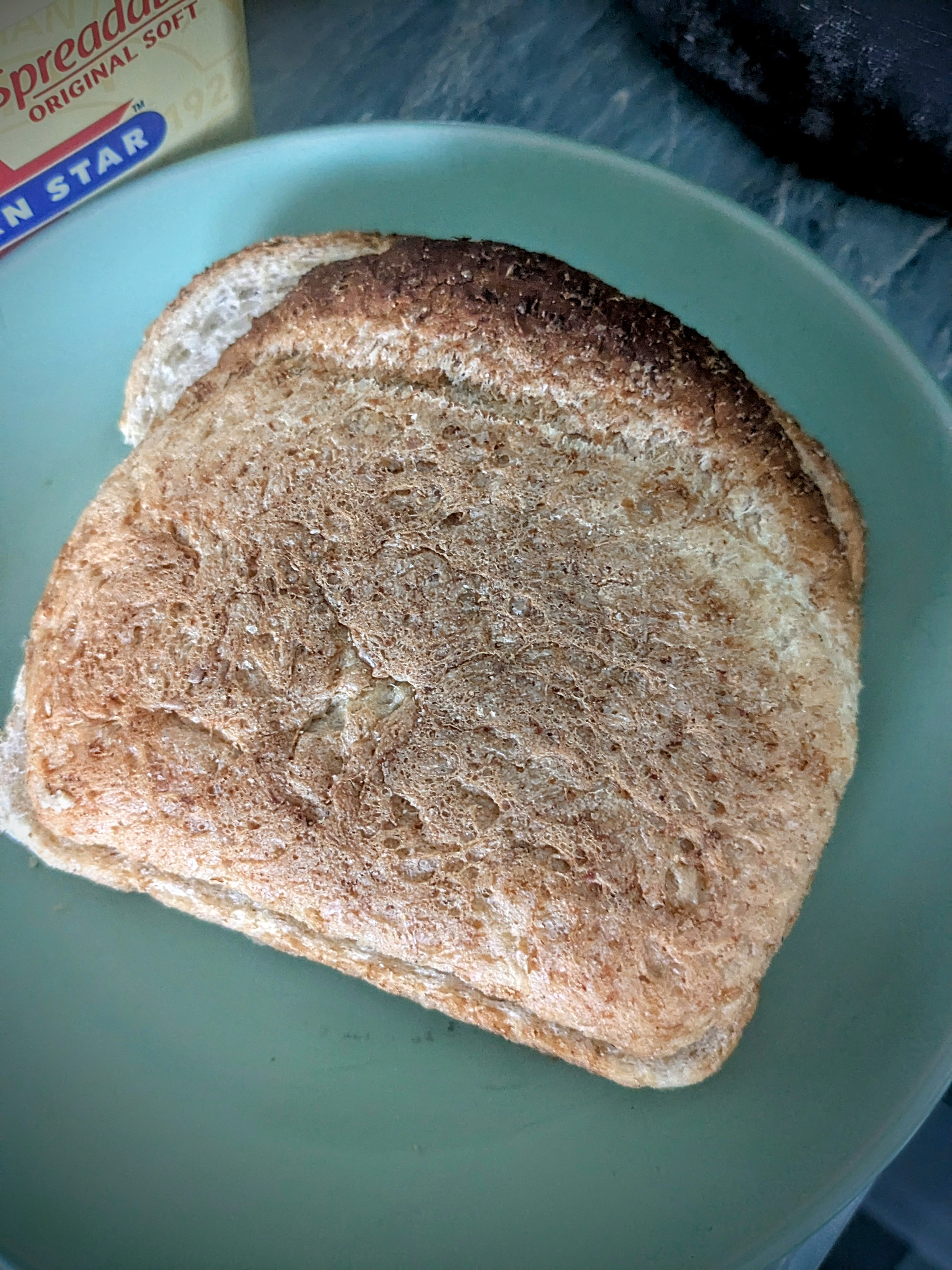 Corner slice of bread