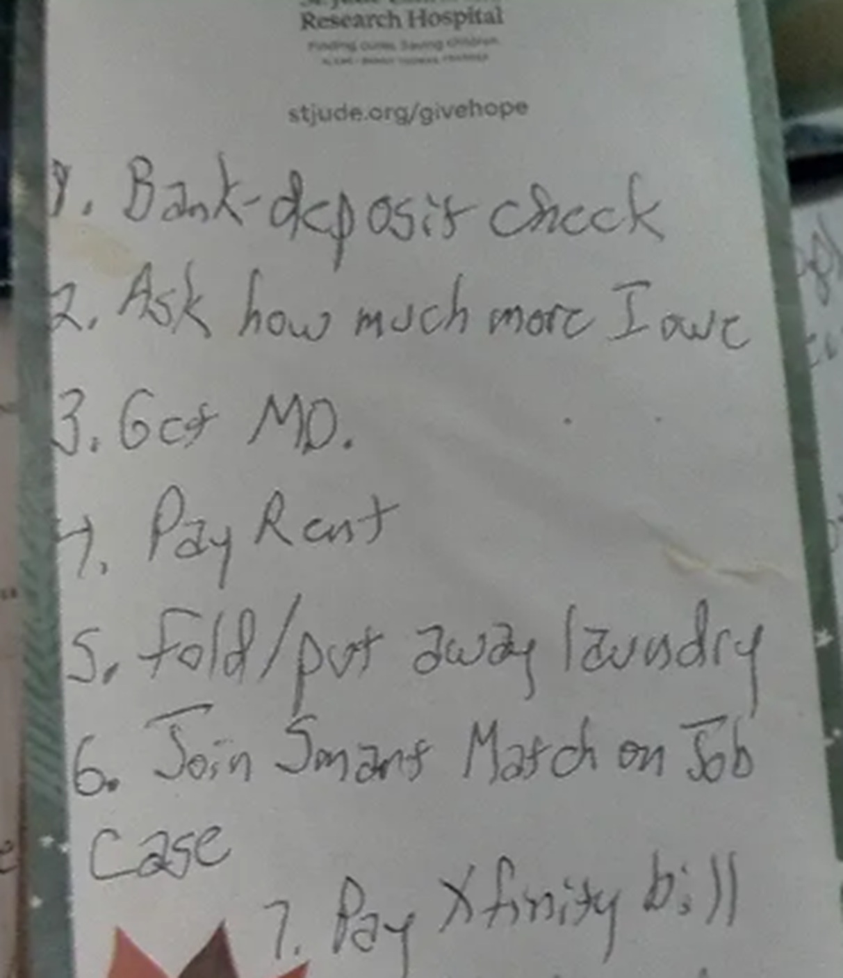 Photo I took of my exciting to do list. Photo I took of my exciting to do list.