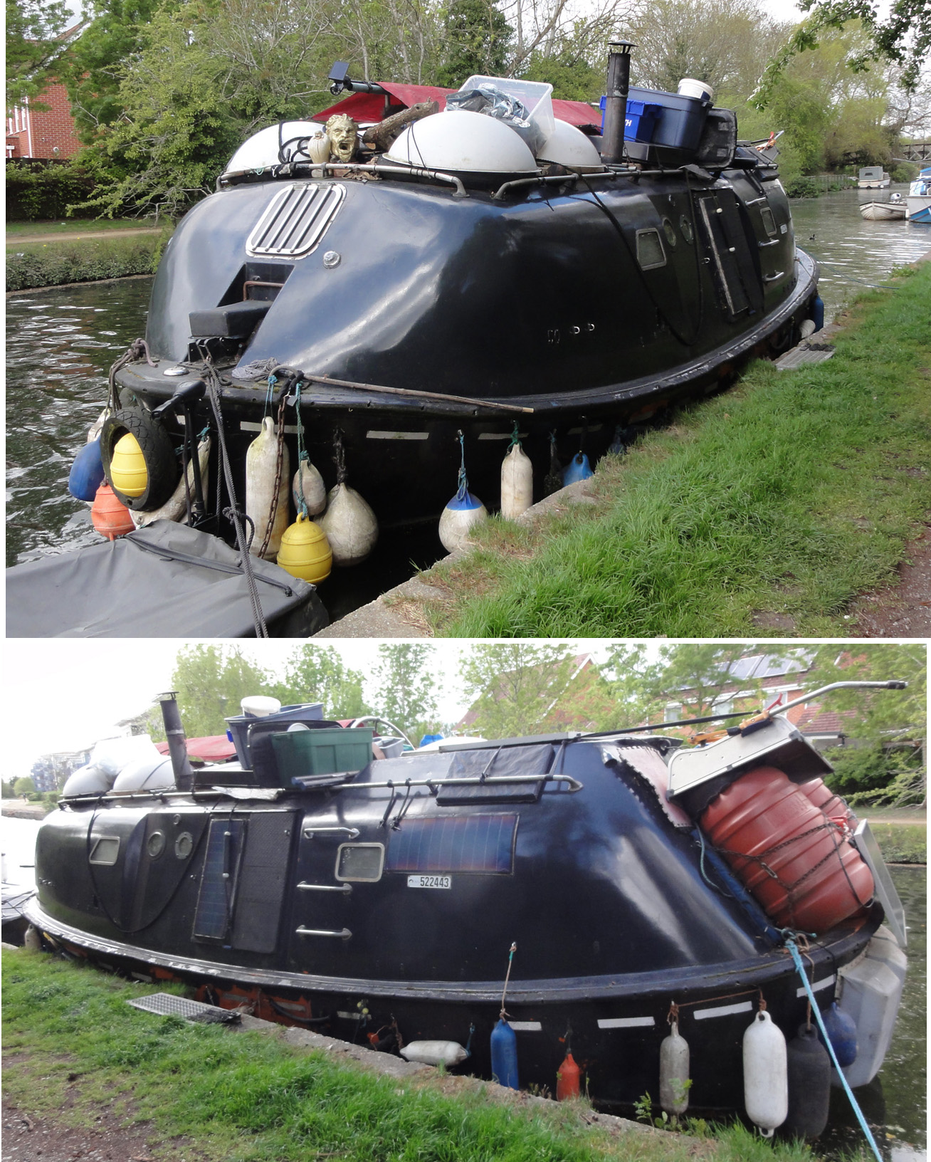 London, canal, lifeboat, cruise boat
