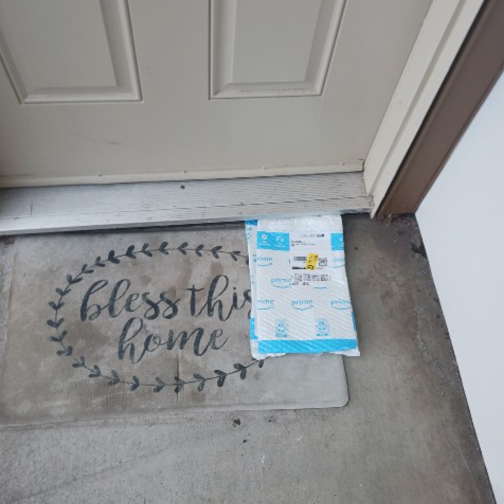 Screencap of Amazon packages at my door
