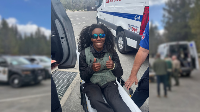 Missing hiker found alive in California.