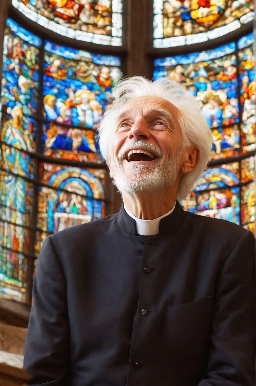 Reverend Patal was old but his face beamed with his love for God