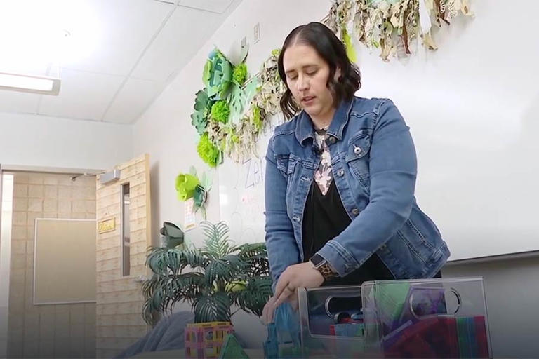 West Haven Utah school teacher Kati Jo Christensen raising money to pay off school lunch debt.