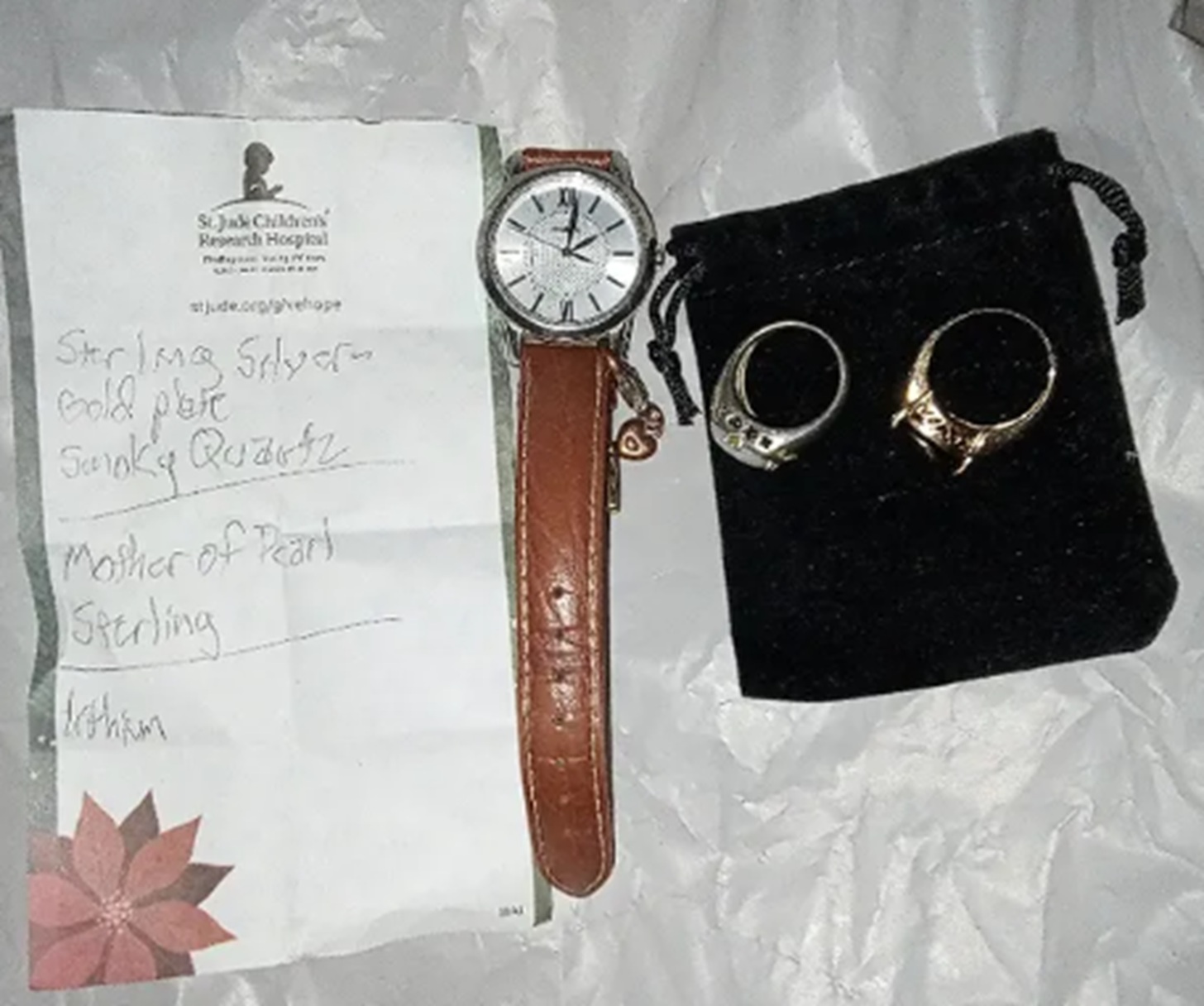 Photo of rings and watches I took to the jewelry store