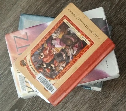 Photo I took of books and turned left