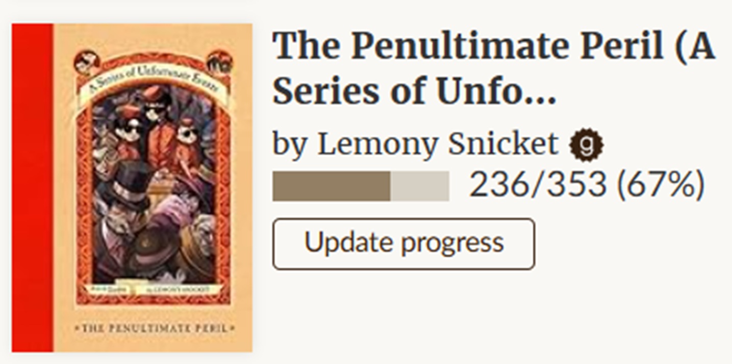 Screencap from my GoodReads page