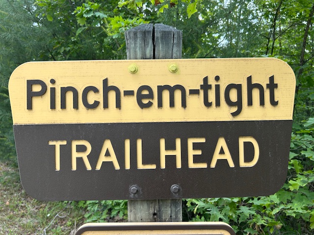Trailhead sign.  Photo taken by and the property of FourWalls.