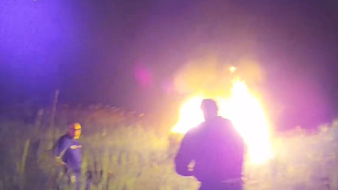 Chester Police Officer rescues a 68 year old woman who in an auto that was on fire