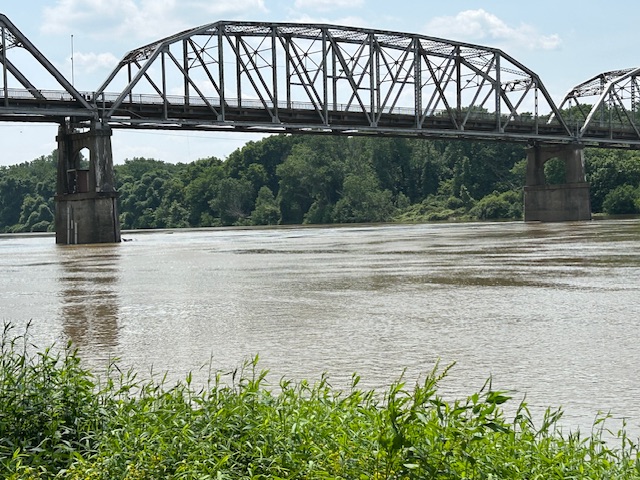 The Wabash River in New Harmony, Indiana. Photo taken by and the property of FourWalls. The Wabash River in New Harmony, Indiana. Photo taken by and the property of FourWalls.