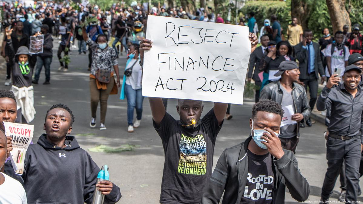 A section of protesting youth during the June 2024  Genz protests. Source DW