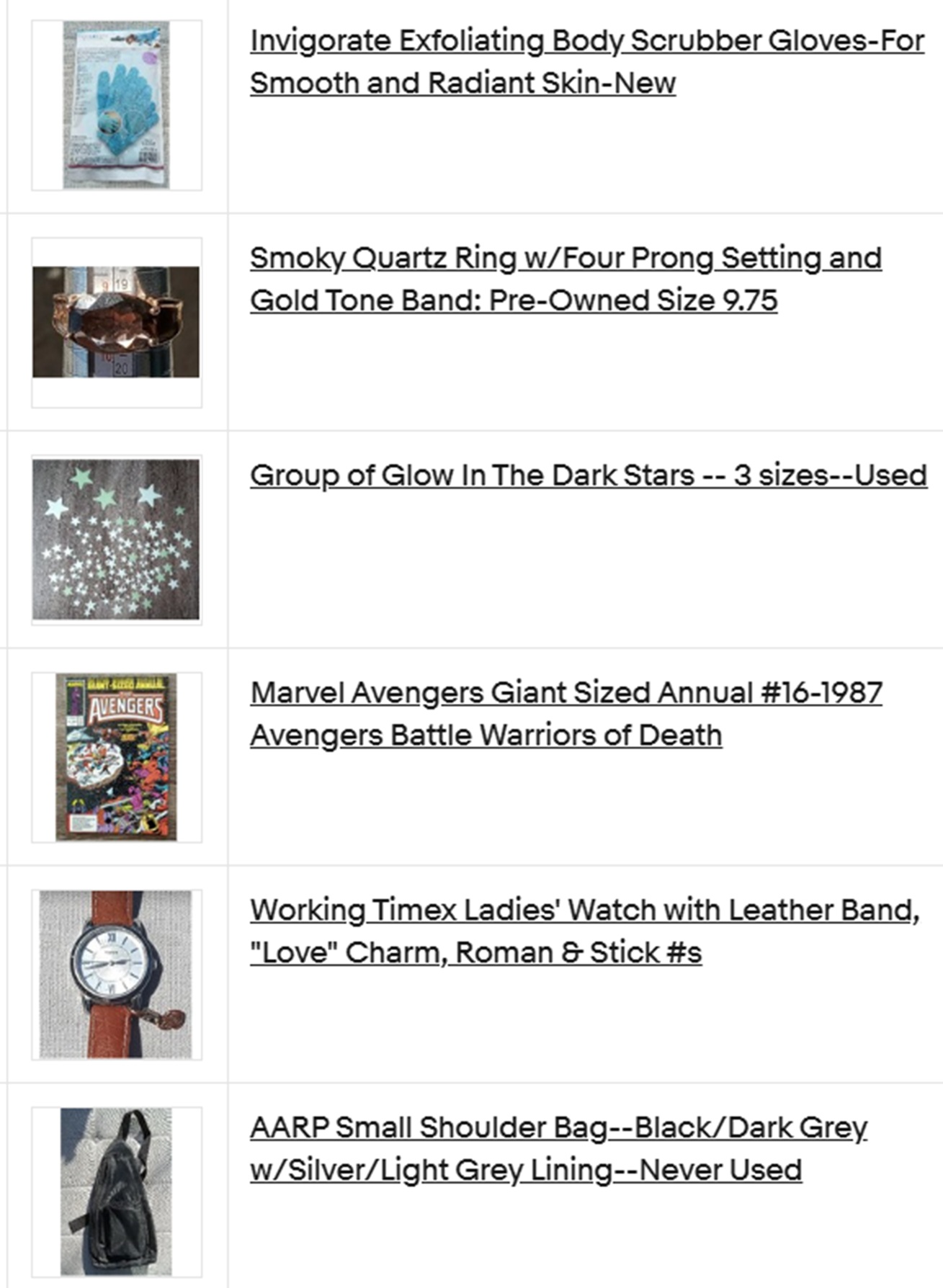 Screencap of most of my scheduled listings Screencap of most of my scheduled listings