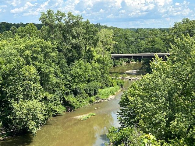 The Middle Fork of the Vermilion River from the Kickapoo Rail Trail.  Photo taken by and the property of FourWalls.
