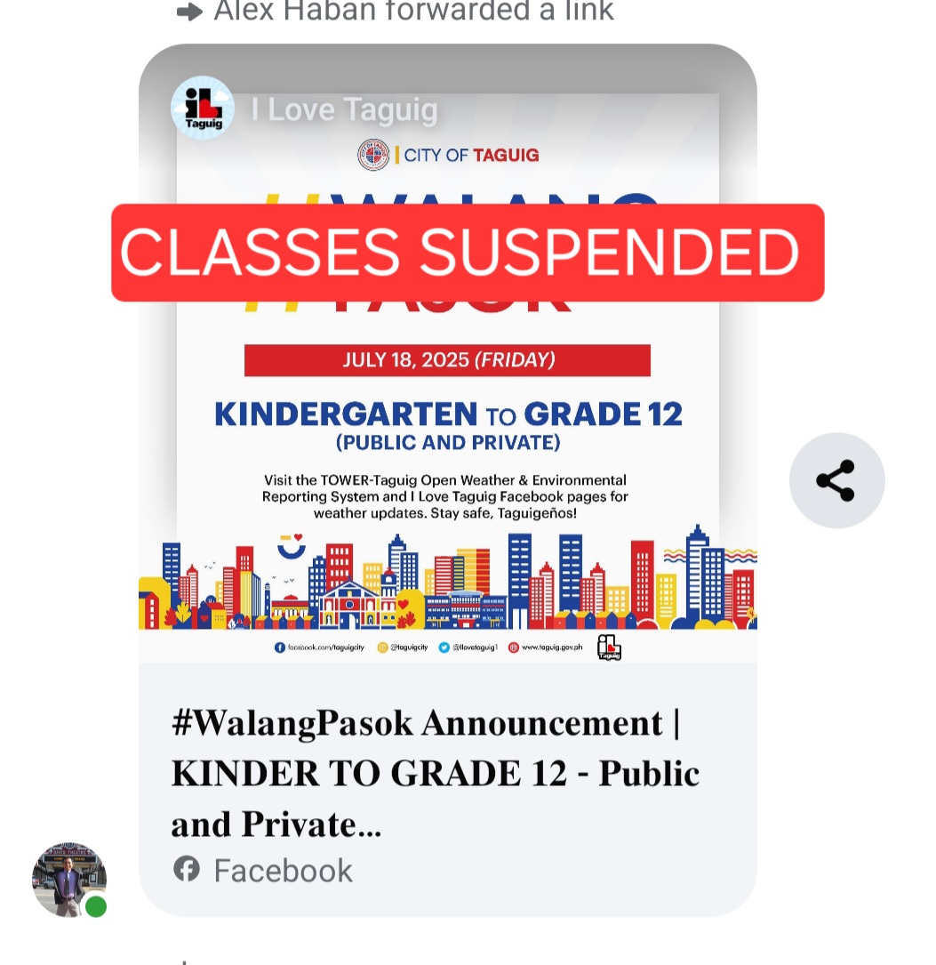 Facebook announcement