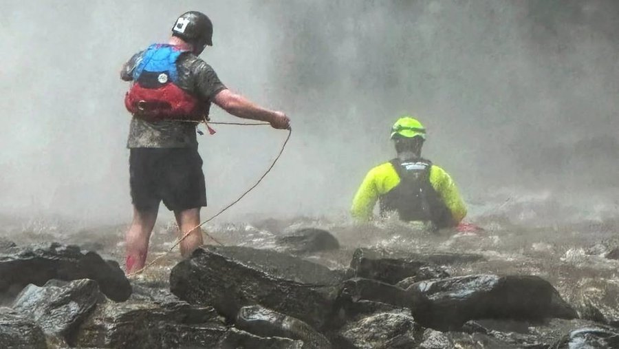 TCRS officials rescue a child trapped in water in North Carolina