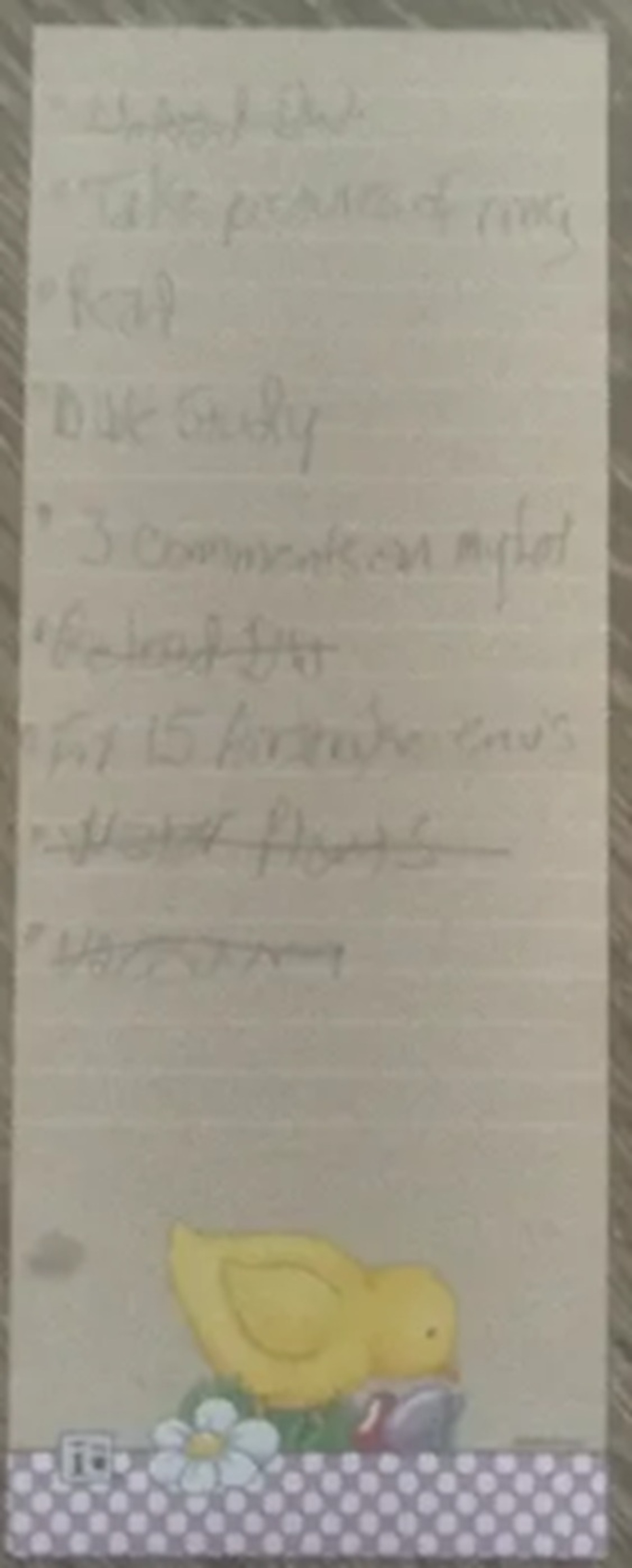Bad photo of the to do list Bad photo of the to do list