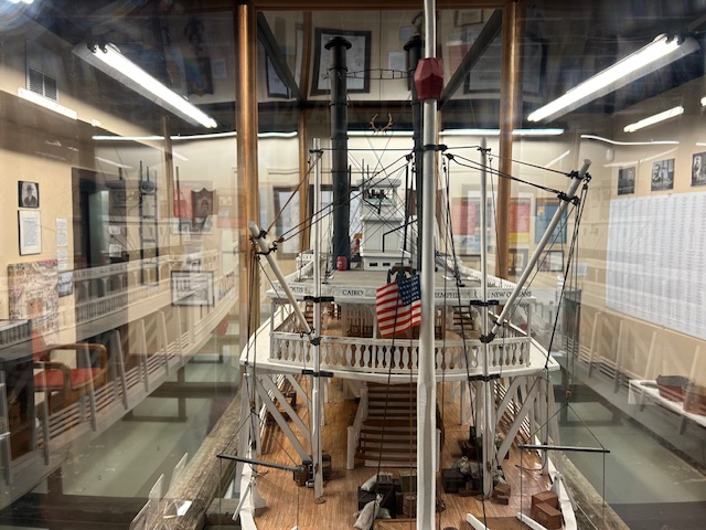 Model of the Sultana, taken from the bow.  Photo taken by and the property of FourWalls.