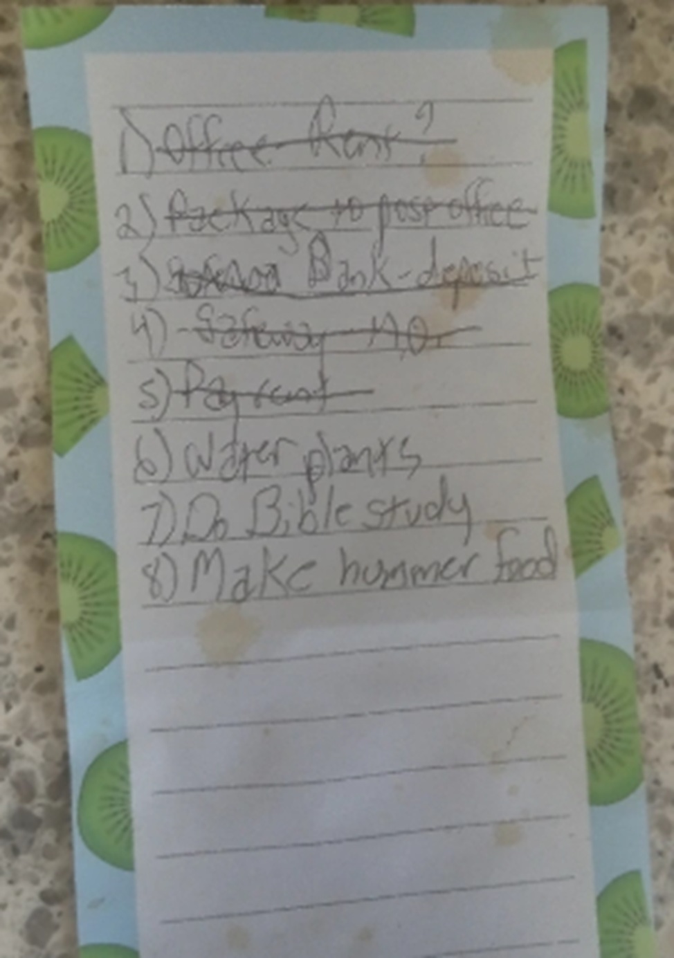 Crossing things off my to do list Crossing things off my to do list