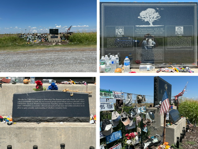 The TWISTEX El Reno tornado memorial.  Photos taken by and the property of FourWalls.