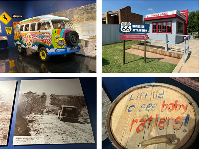 Displays at the Oklahoma Route 66 Museum.  Photos taken by and the property of FourWalls.