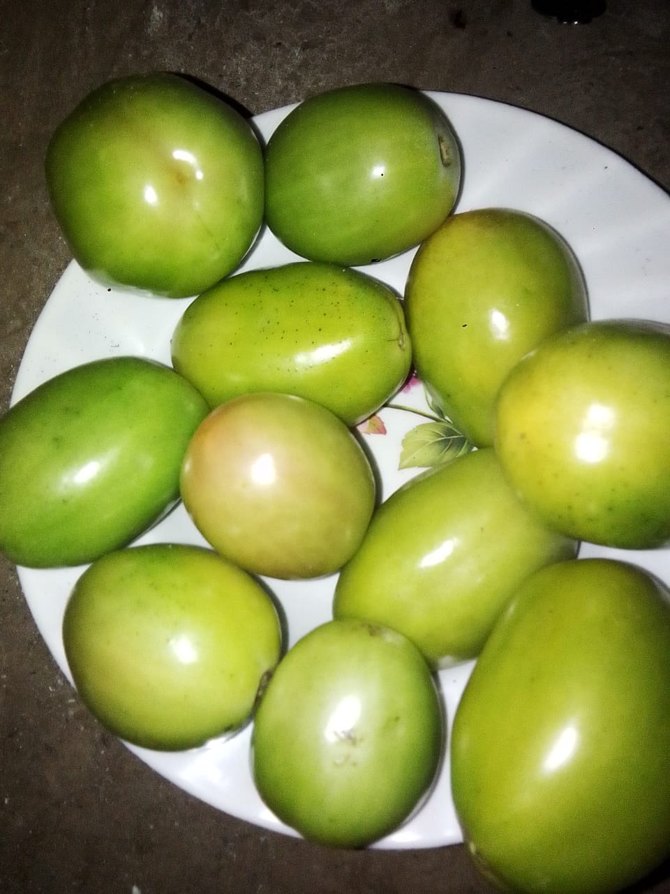A picture I took of a my prematurely harvested tomatoes